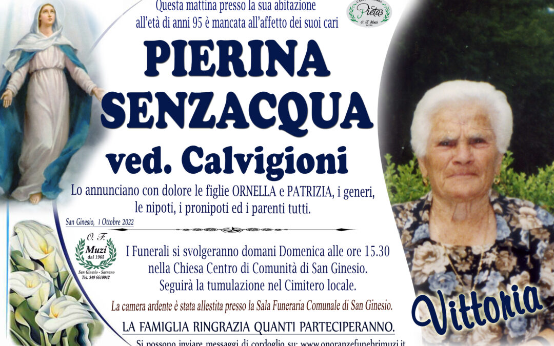 Senzacqua Pierina ved. Calvigioni