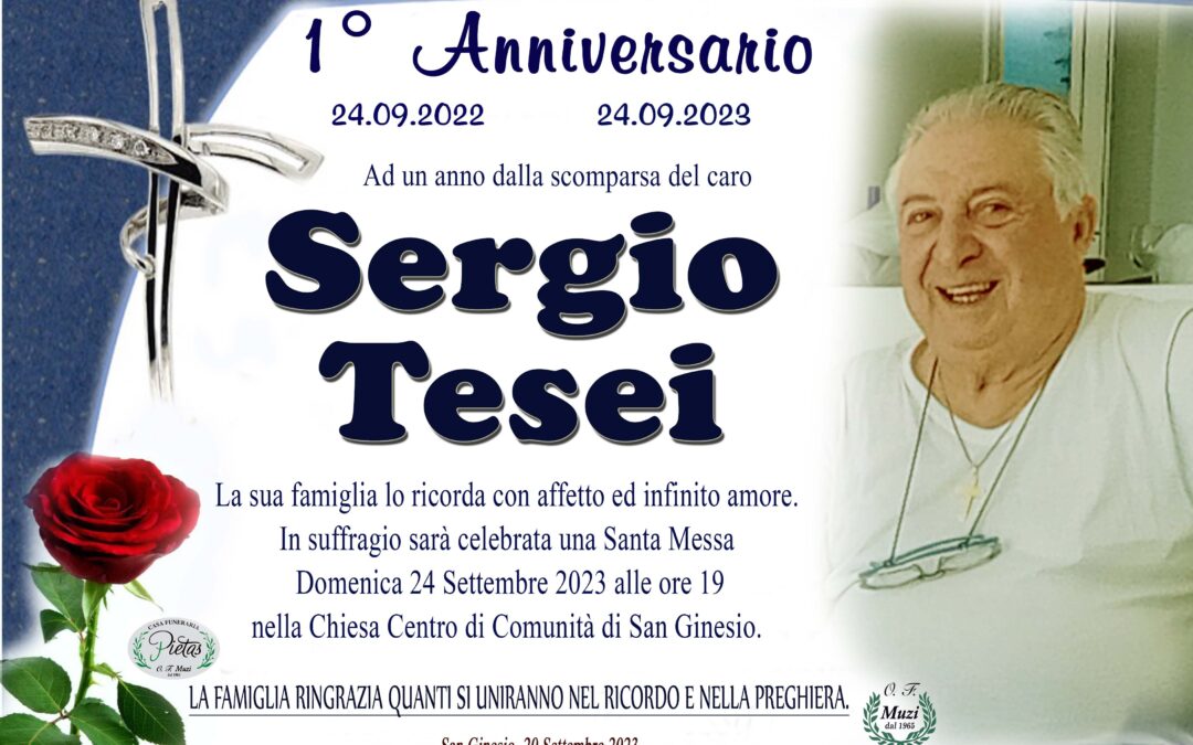 1° Anniversario Sergio Tesei